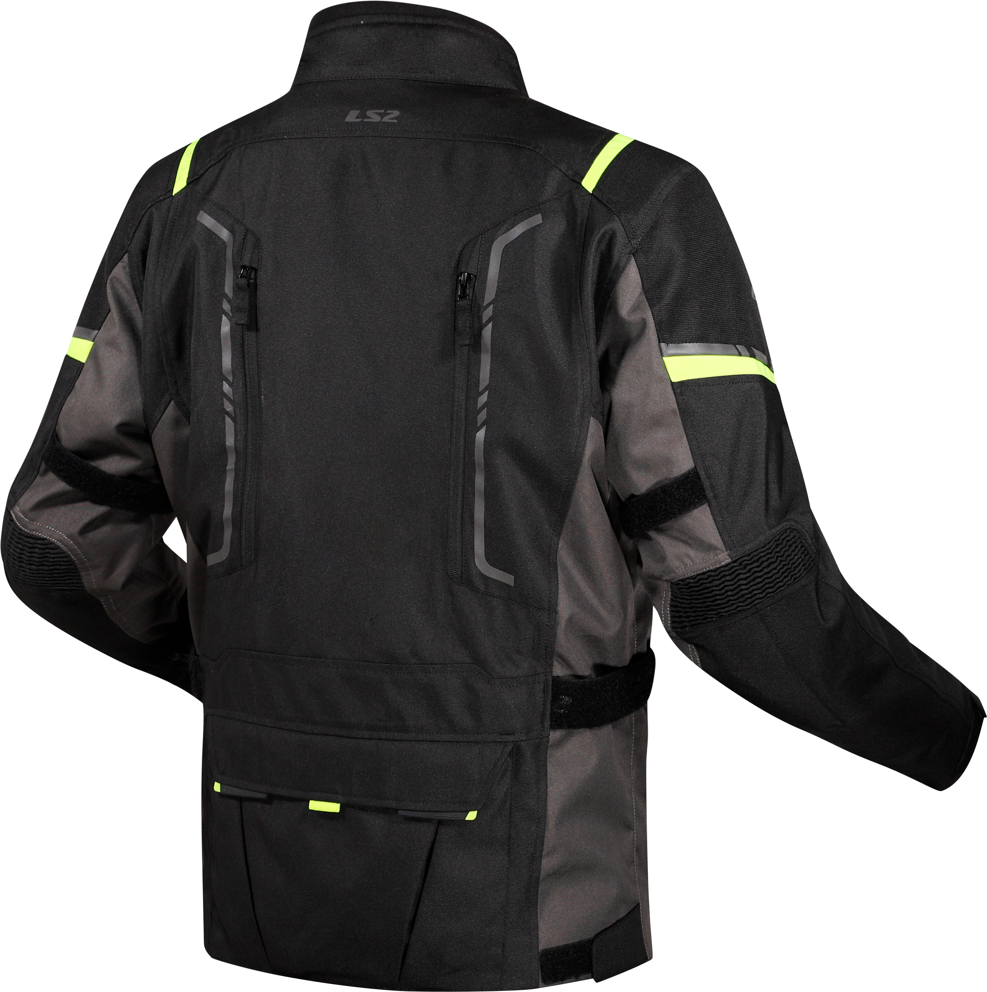 MJ147LS2 FM NARVIK MAN JACKET BLACK GREY HI VI YELLOW1